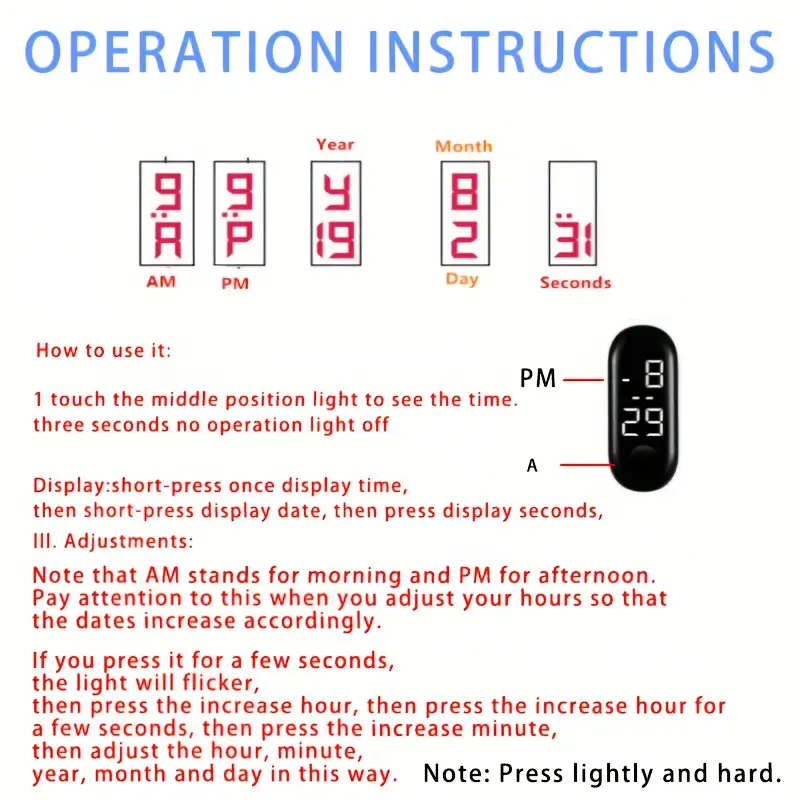 Touchscreen LED Sports Watch